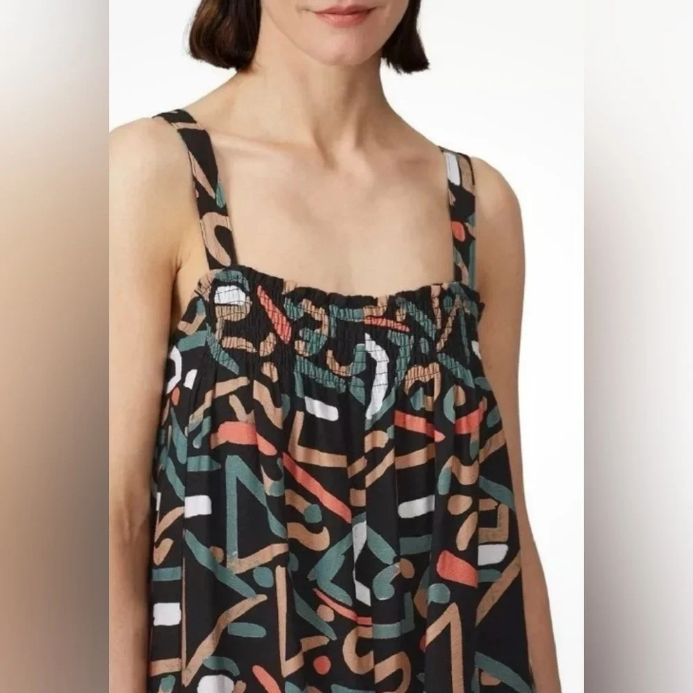 The Odells‎ NWOT Abstract Print Wide Leg Jumpsuit XS Boho Festival
